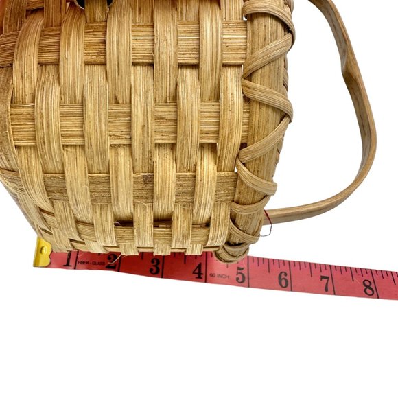 Handmade Basket Live Laugh Love Metal Accents Wood Base and Handle Small Cute - Picture 11 of 16